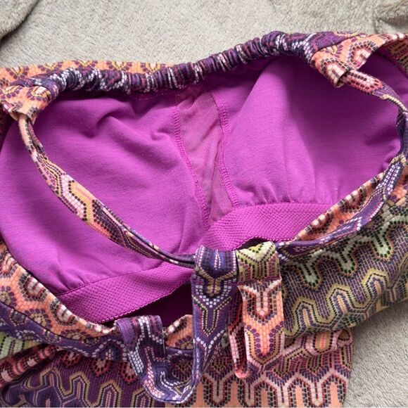 Prana Quinn Ibiza Raspberry Rainbow Halter Strap Athleisure Dress SMALL - Picture 11 of 15